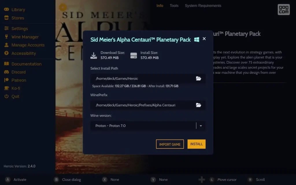 instalar Epic Games y GOG en Steam Deck 6