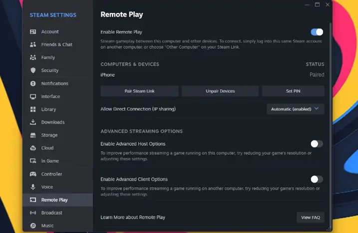 jugar juegos de Steam en Android o iPhone con Steam Link 8